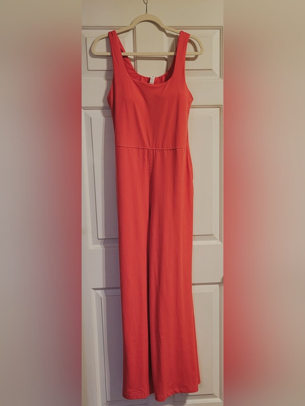 #50 Sleeveless PINK Wide-Leg Jumpsuit Built In Bra